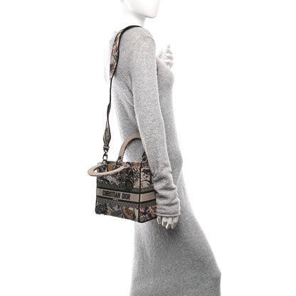 Christian Dior Canvas Embroidered Jardin D'Hiver Medium Lady D-Lite Beige Multicolor 2 of 11