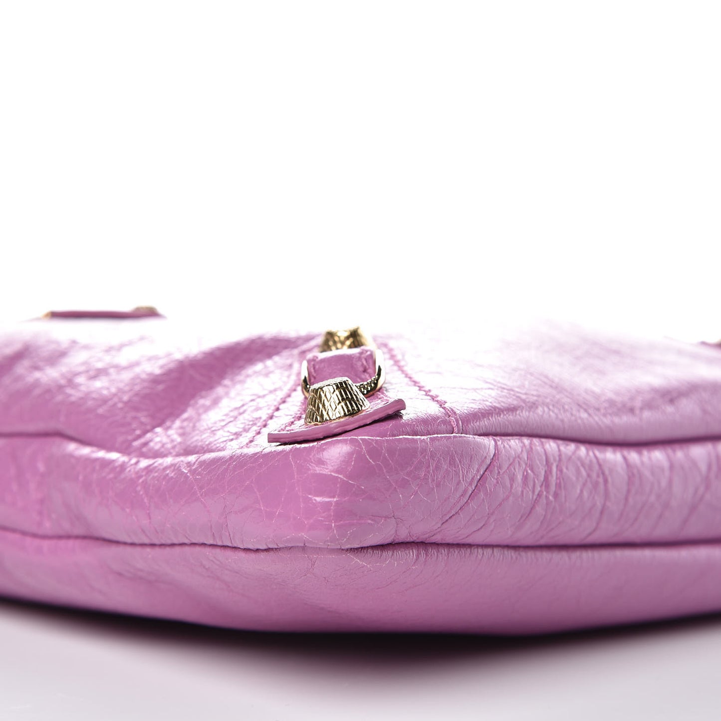 Agneau Giant 12 Gold Hardware Flat Crossbody Rose Berlingot