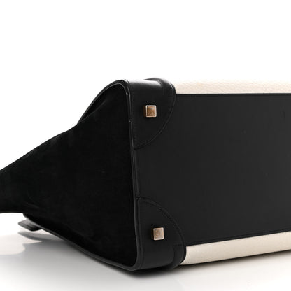 Celine Baby Grained Calfskin Tri-Color Mini Luggage White Liquorice 9 of 20
