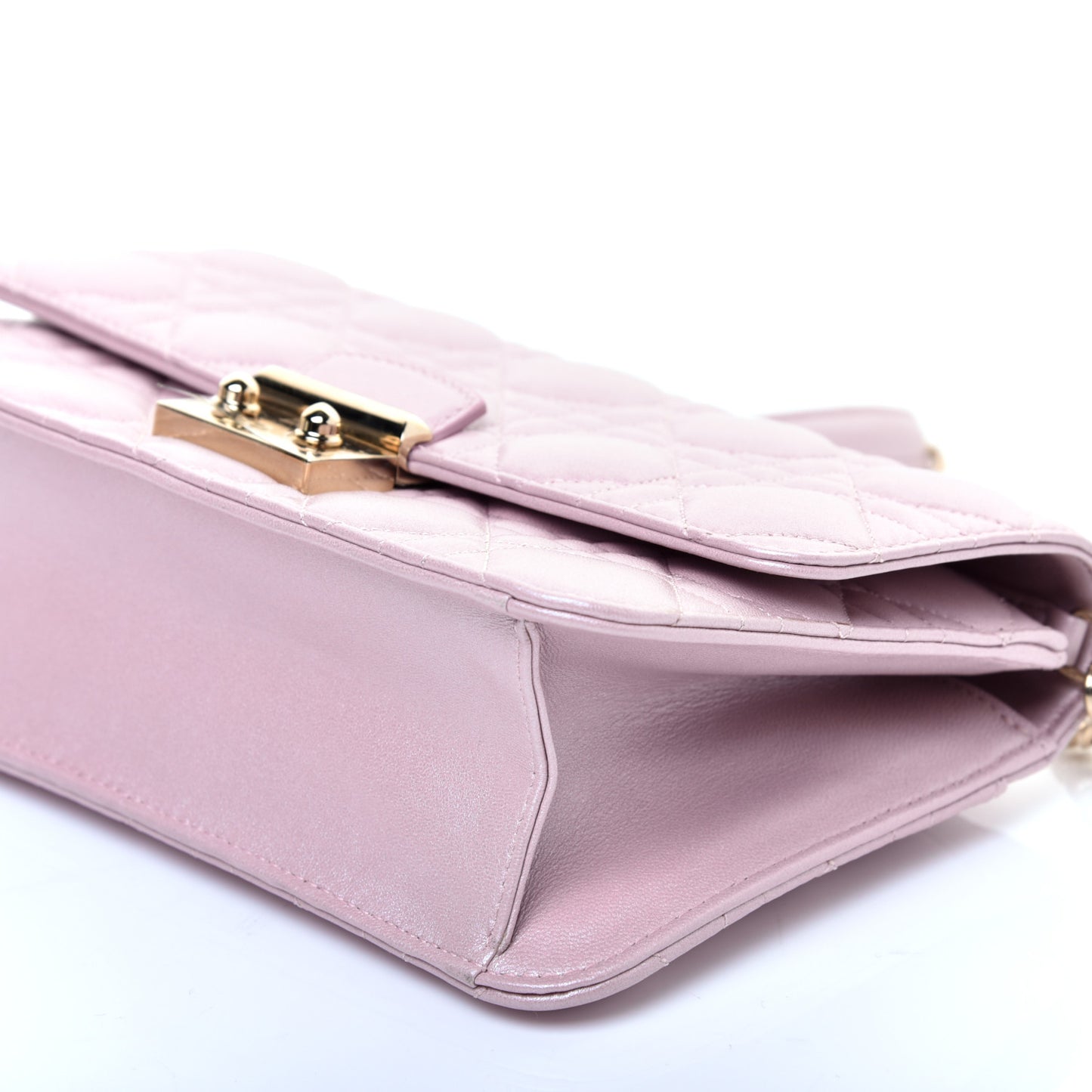 Pearly Lambskin Cannage Miss Dior Promenade Pouch Lotus