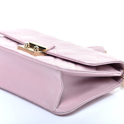 Christian Dior Pearly Lambskin Cannage Miss Dior Promenade Pouch Lotus 7 of 11