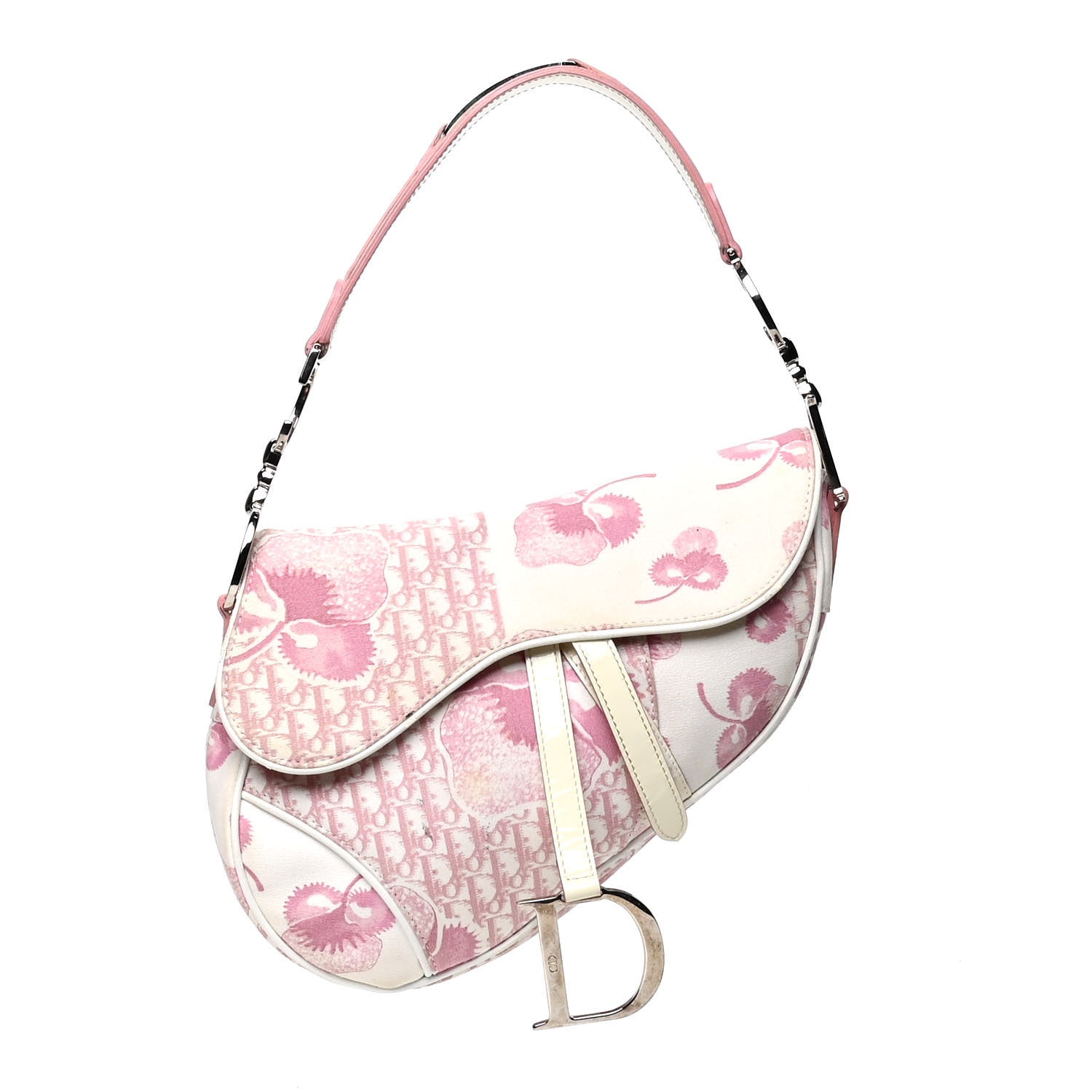 Christian Dior Monogram Floral Saddle Bag Pink 1 of 5