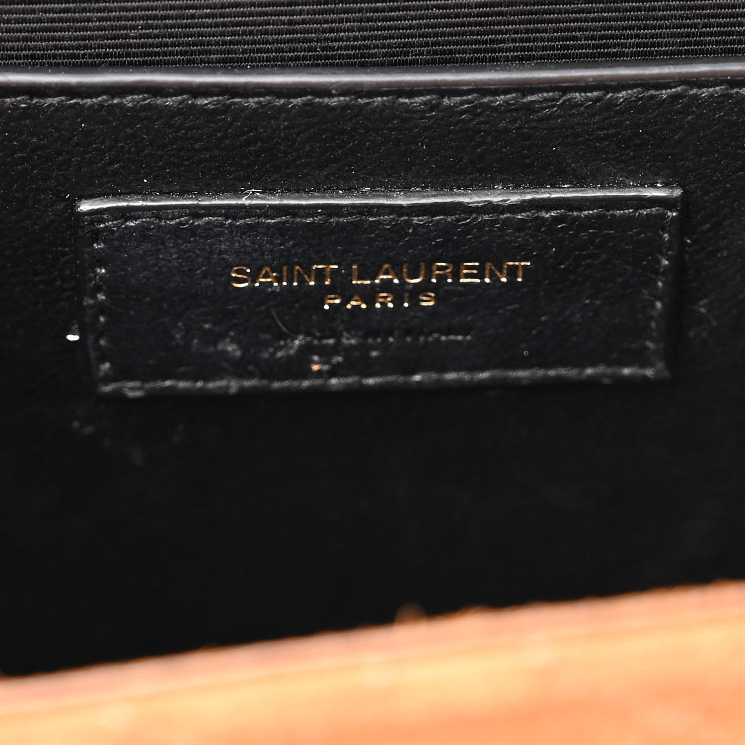Saint Laurent Suede Mixed Matelasse Triquilt Medium Monogram Envelope Satchel Tan 6 of 11