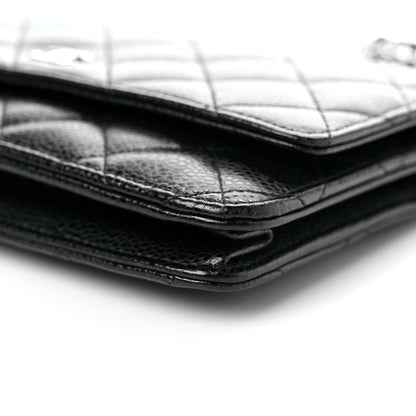 Chanel Caviar Quilted Wallet On Chain WOC Black 10 of 11