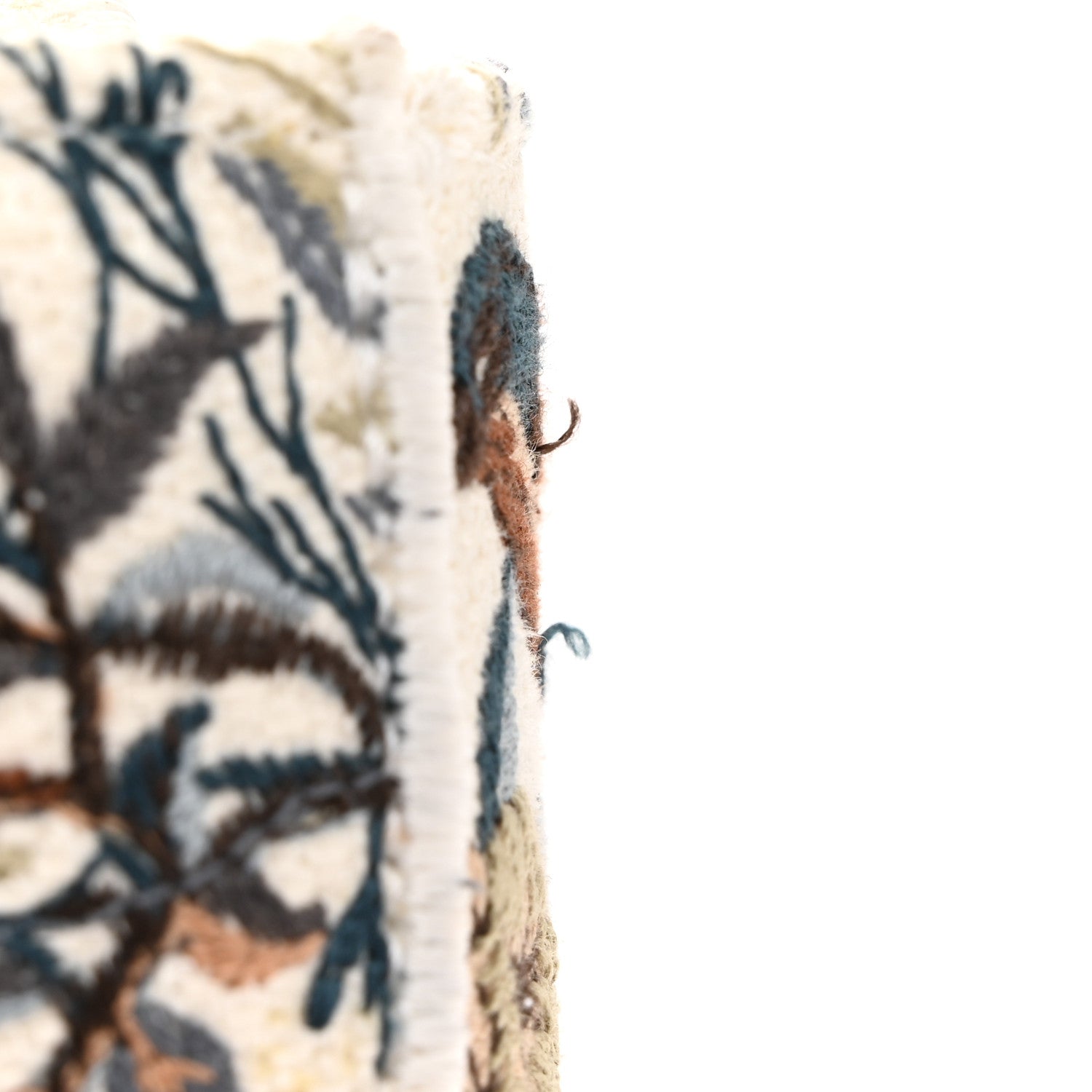 Christian Dior Canvas Embroidered Jardin D'Hive Medium Lady D-Lite Ecru Multicolor 10 of 12