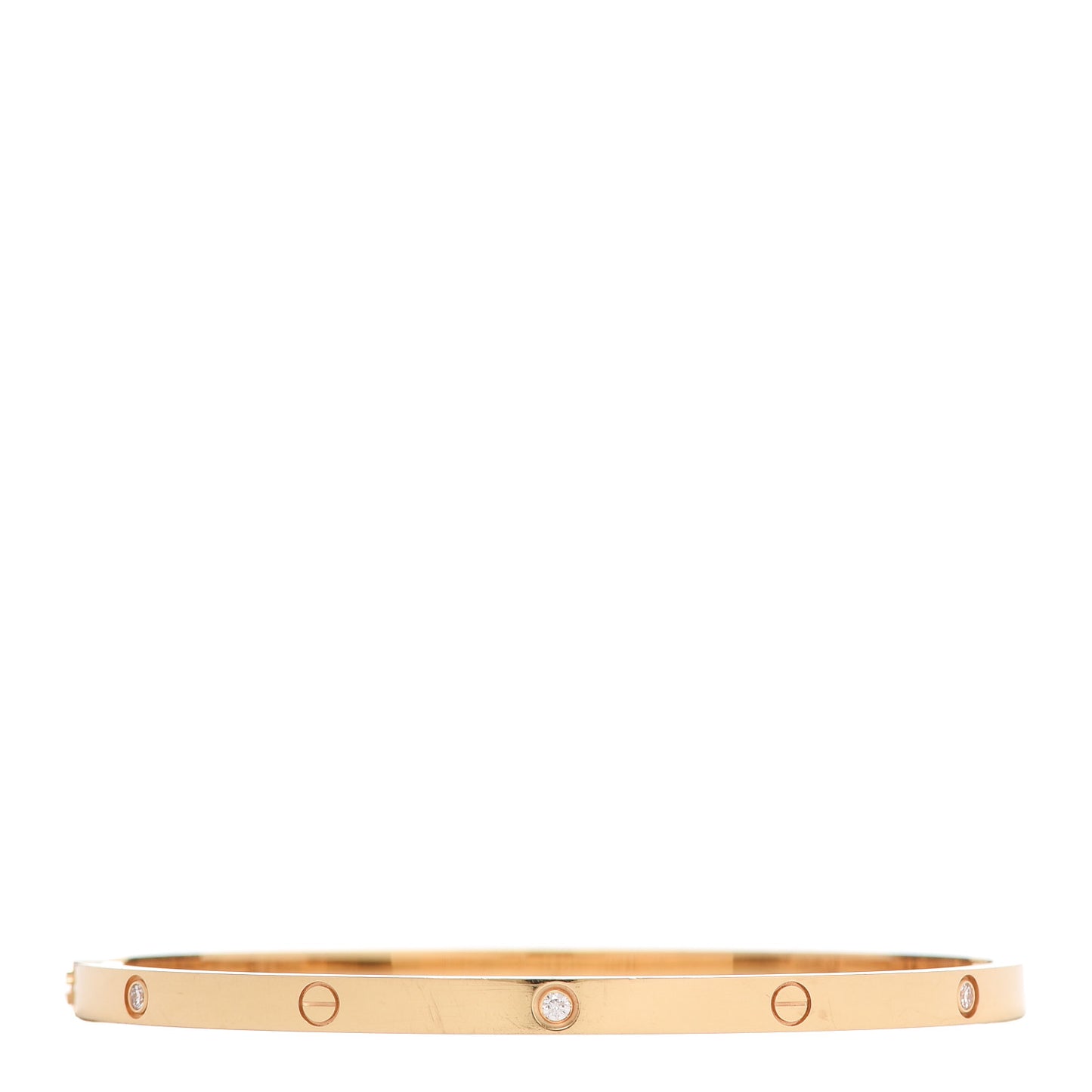 18K Yellow Gold 6 Diamond Small LOVE Bracelet 18