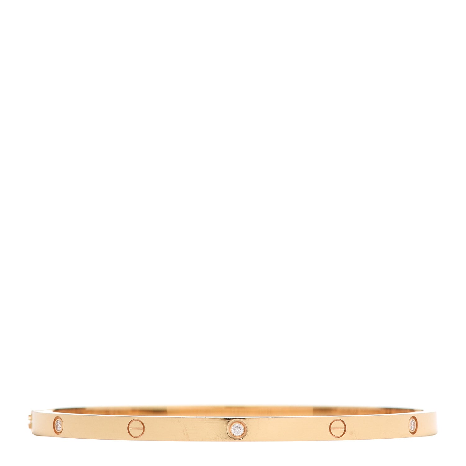 Cartier 18K Yellow Gold 6 Diamond Small LOVE Bracelet 18 3 of 8