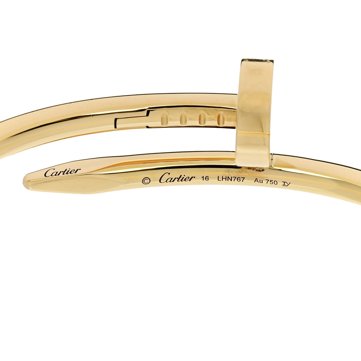 Cartier 18K Yellow Gold Juste Un Clou Bracelet 16 4 of 5