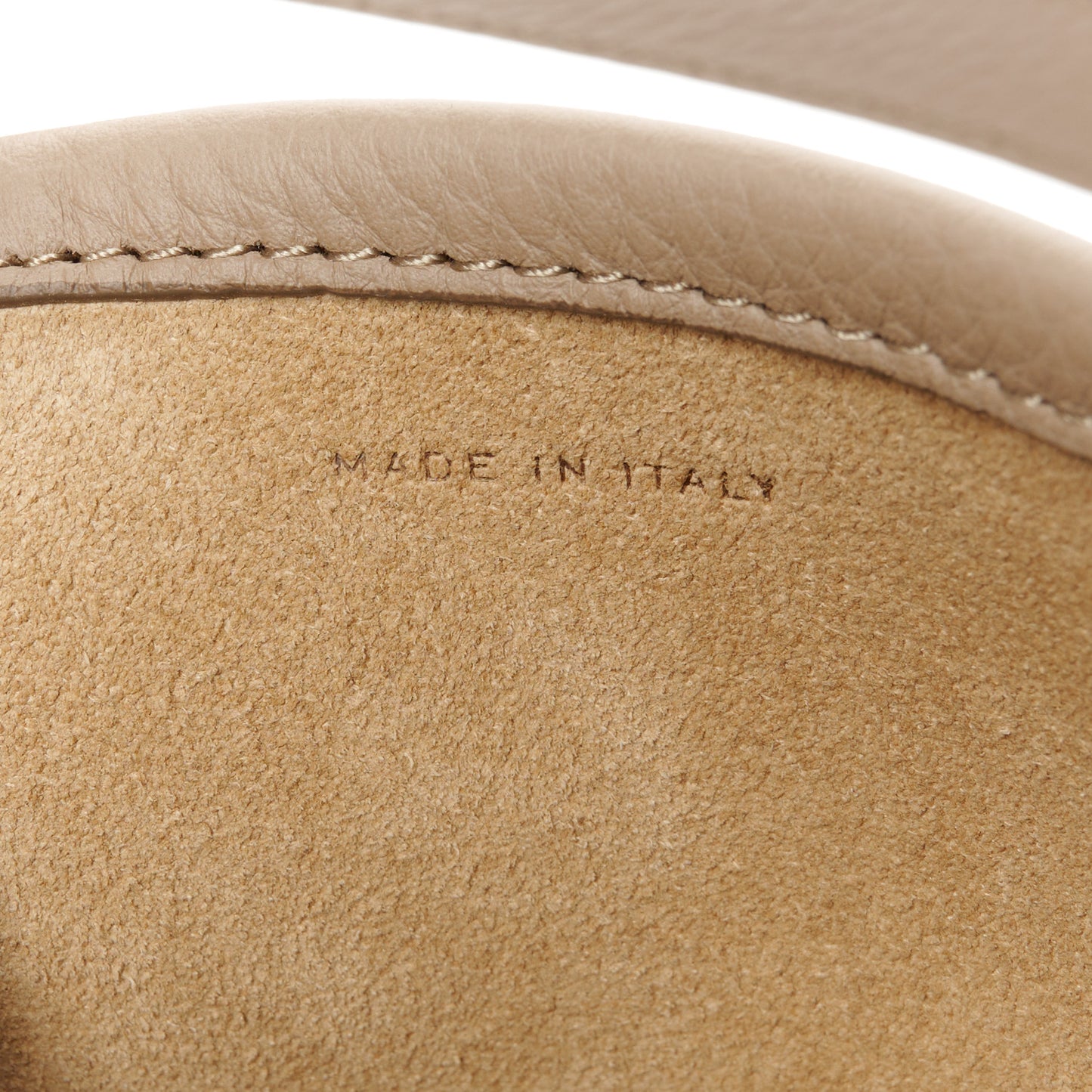 Grained Calfskin Medium N/S Park Tote Dark Taupe