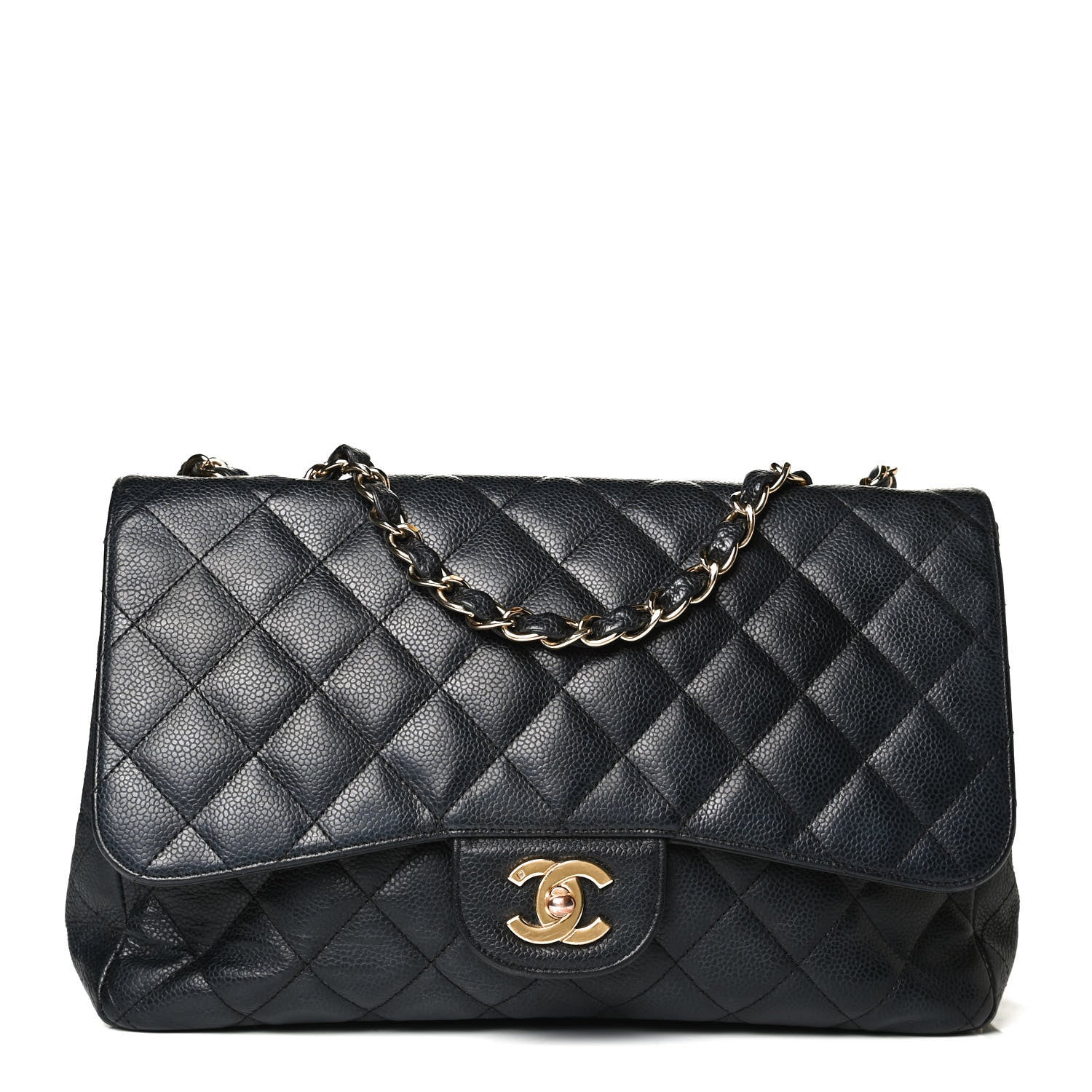 Chanel Caviar Quilted Jumbo Single Flap Black 1 of 11