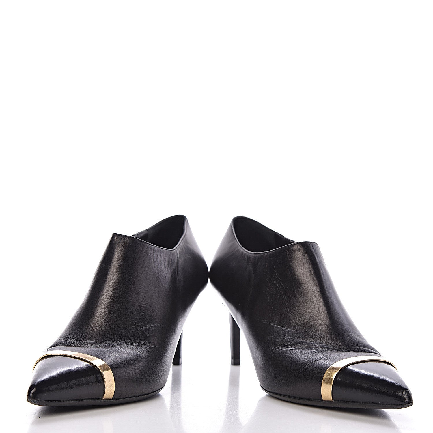 Saint Laurent Nappa Cap Toe Ankle Boots 39 Black 12 of 13