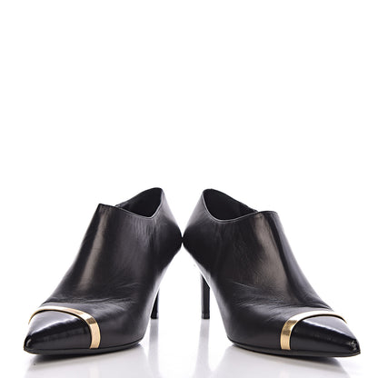 Saint Laurent Nappa Cap Toe Ankle Boots 39 Black 12 of 13
