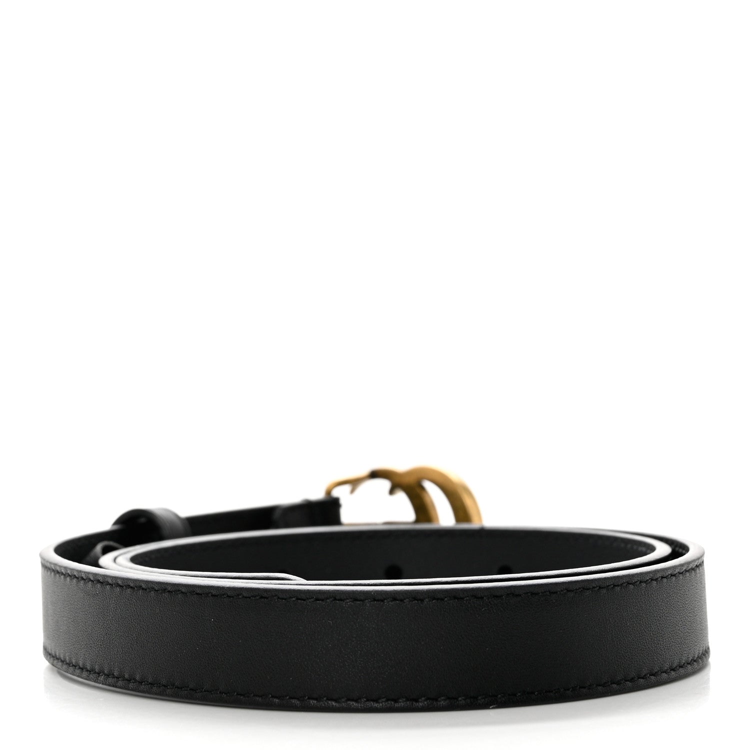 Gucci Calfskin Double G 20mm Belt 75 30 Black 2 of 5