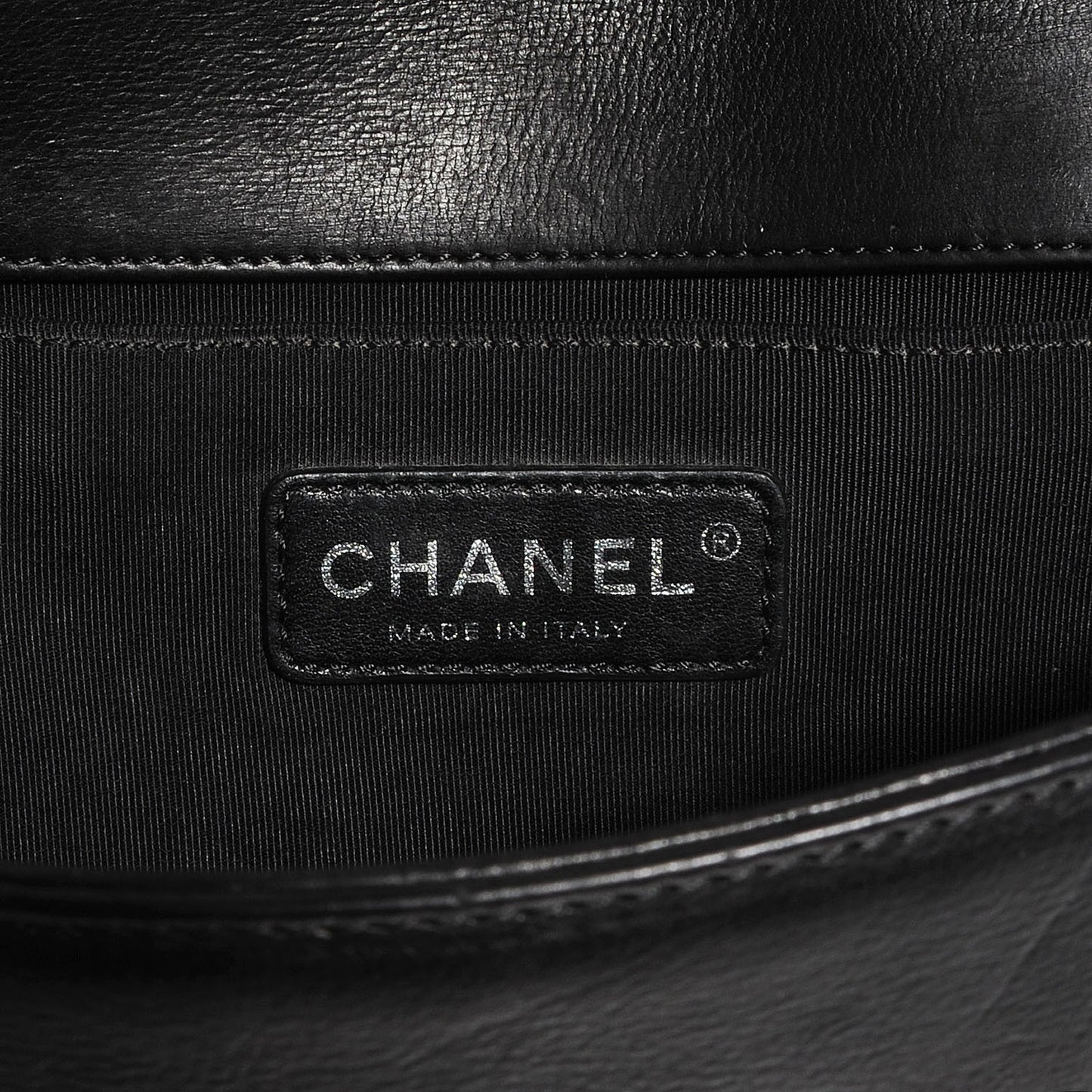 Calfskin Quilted Medium Boy Flap Black