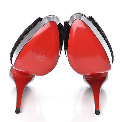 Christian Louboutin Crosta Meteor Lady Peep Sling 150 Pumps 38.5 Black 5 of 8