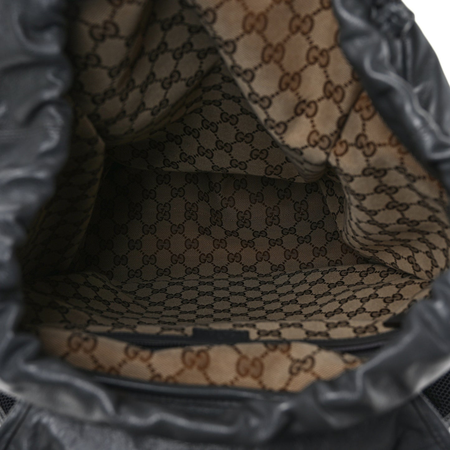 Calfskin Monochrome Double G Backpack Grey
