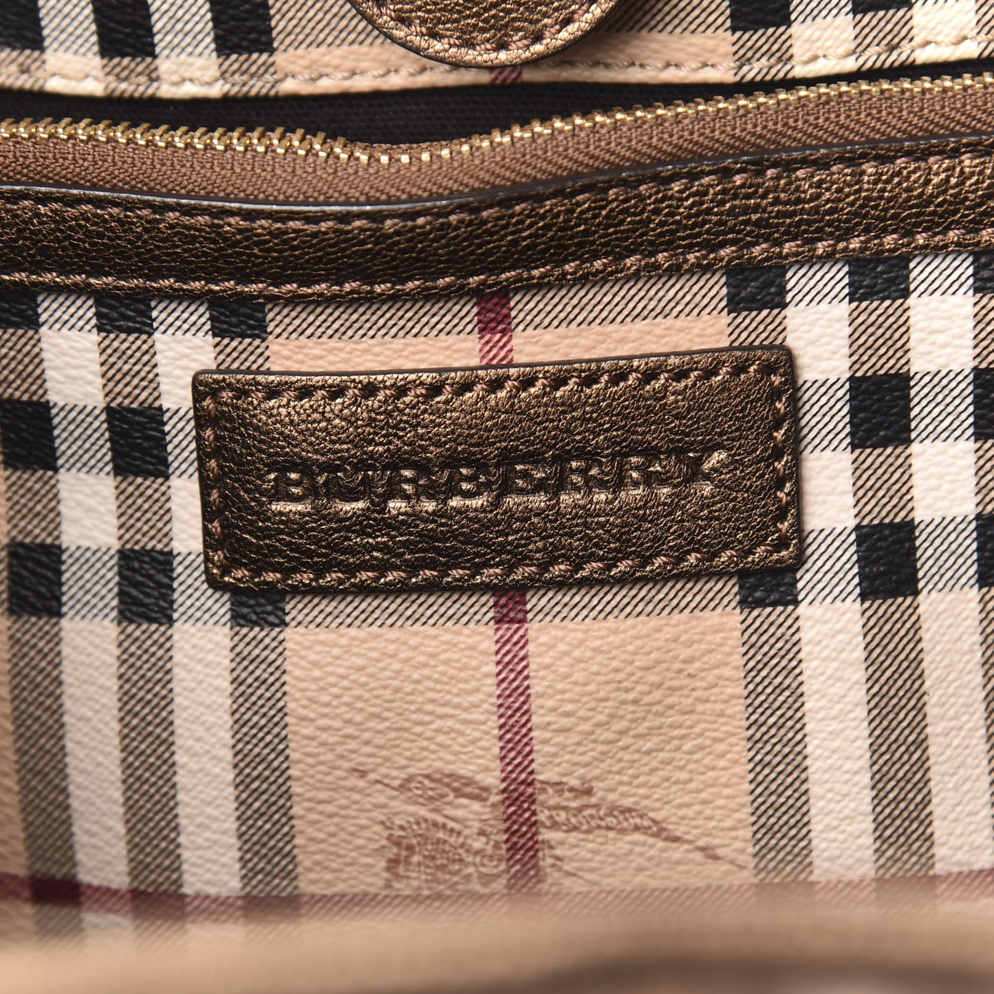 Haymarket Check Small Canterbury Tote Bronze