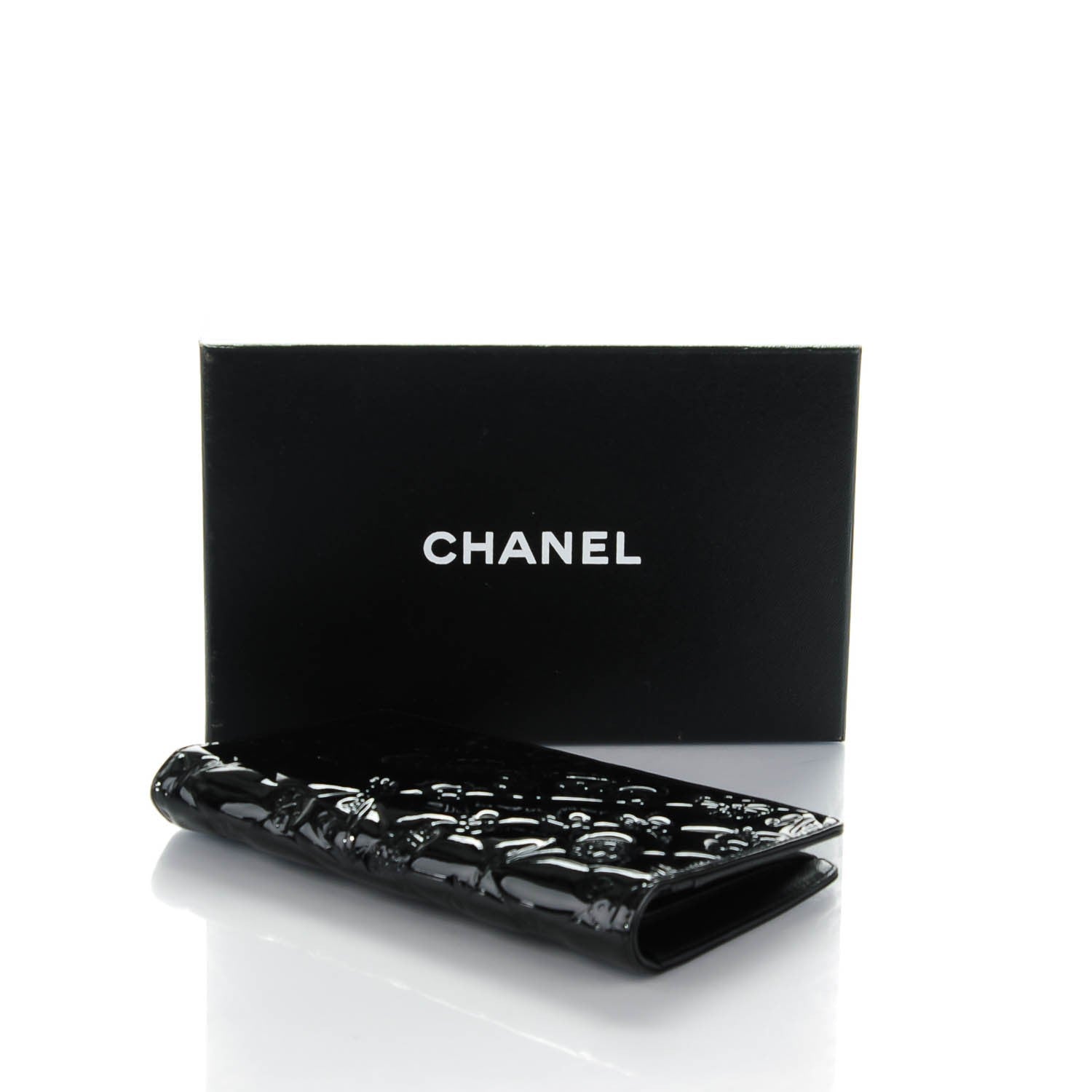 Chanel Patent Calfskin Lucky Symbols Yen Wallet Black 4 of 8