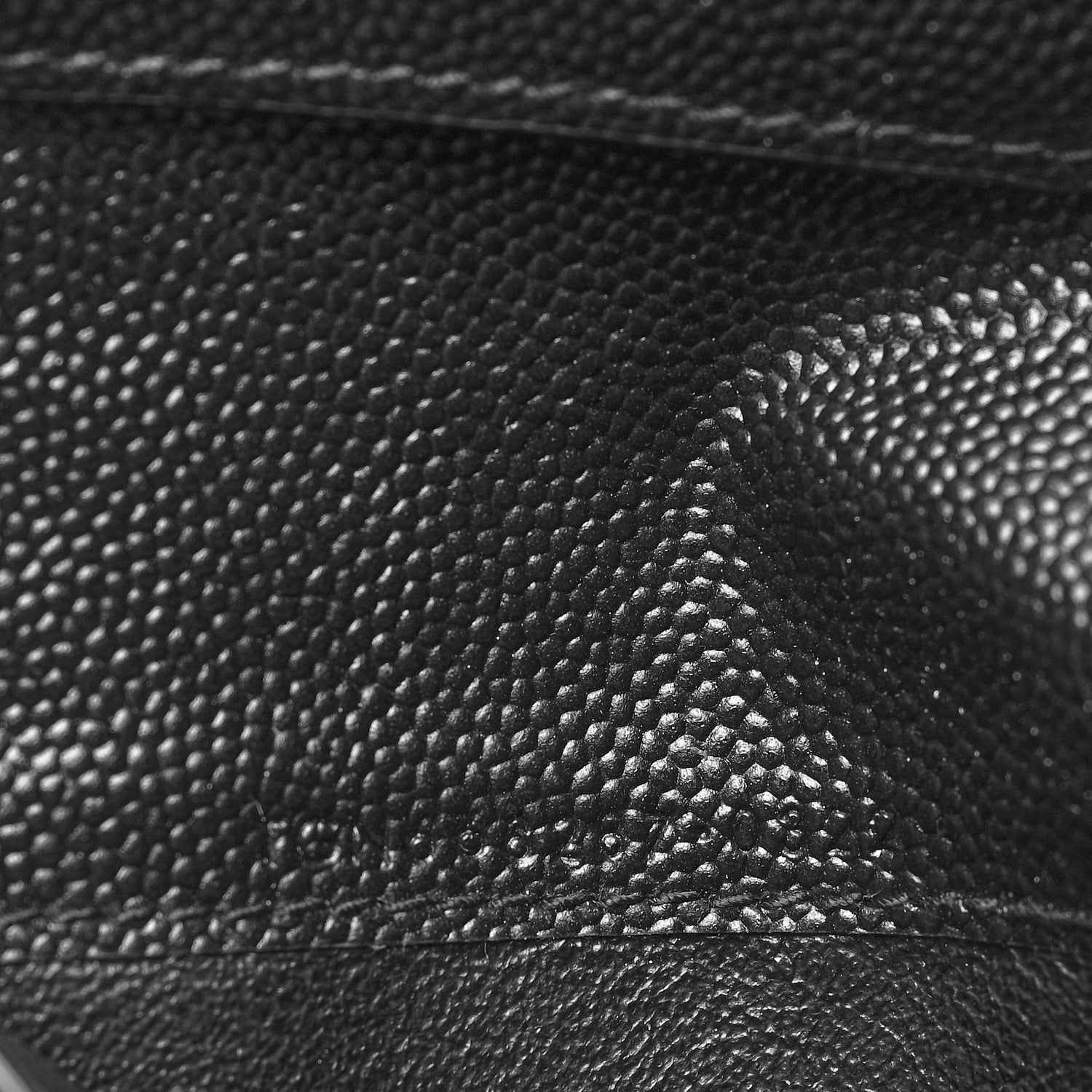 Saint Laurent Grain De Poudre Matelasse Chevron Monogram Zipped Two-Part Wallet Black 8 of 9