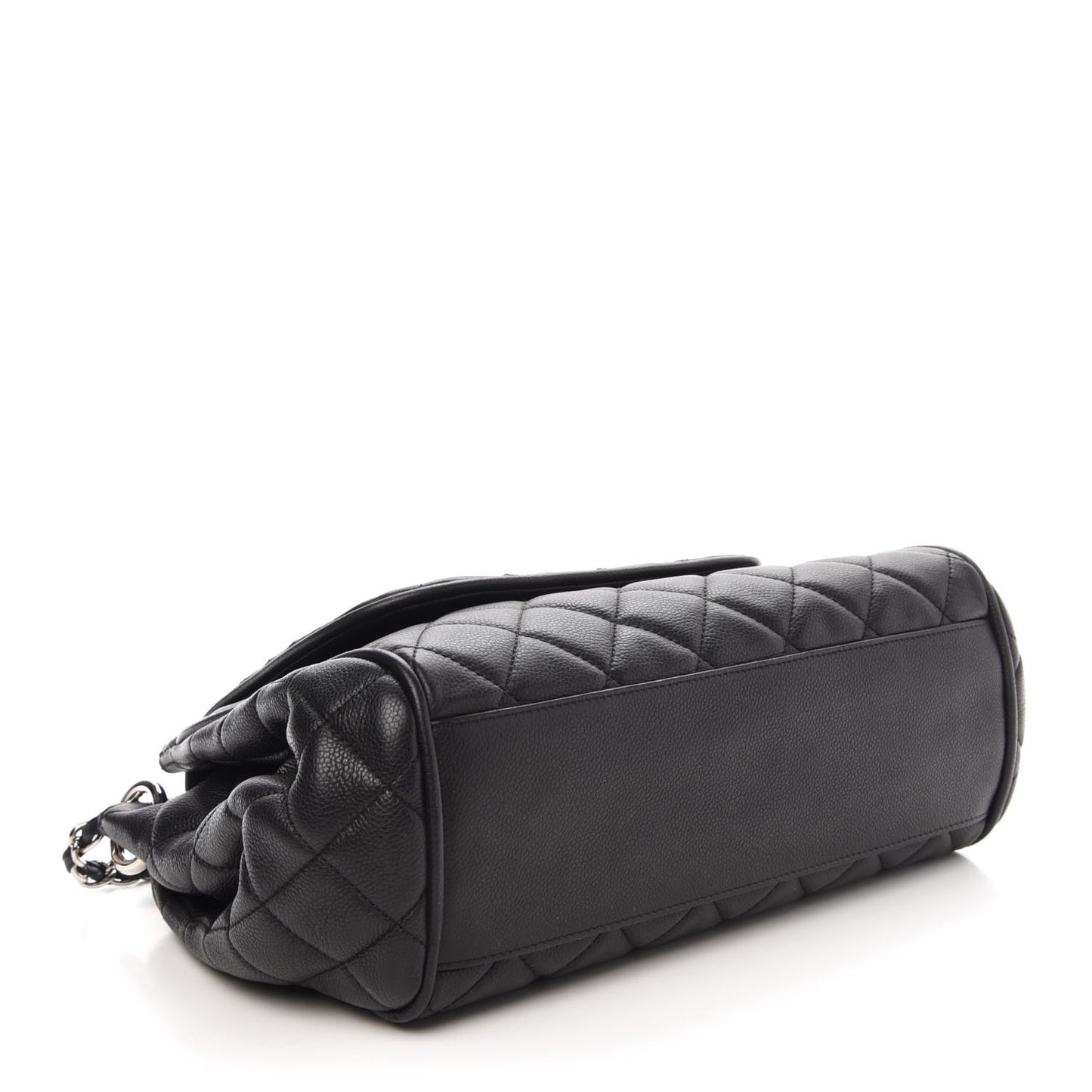 Caviar Quilted Timeless Accordion Flap Black
