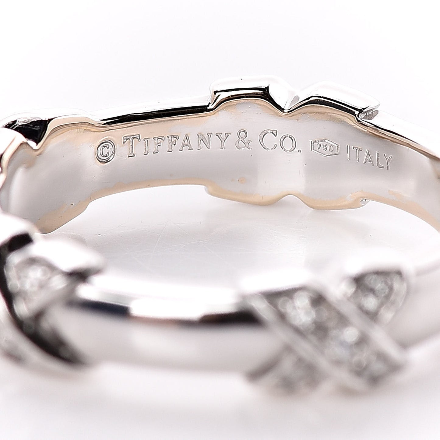 18K White Gold Diamond Signature X Ring 51 5.75