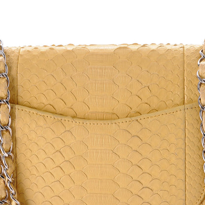 Chanel Python Medium Double Flap Yellow 9 of 14