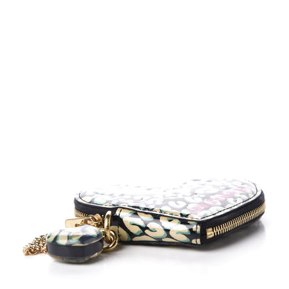 Louis Vuitton Vernis Leopard Coeur Heart Coin Purse Blue Infini 3 of 7