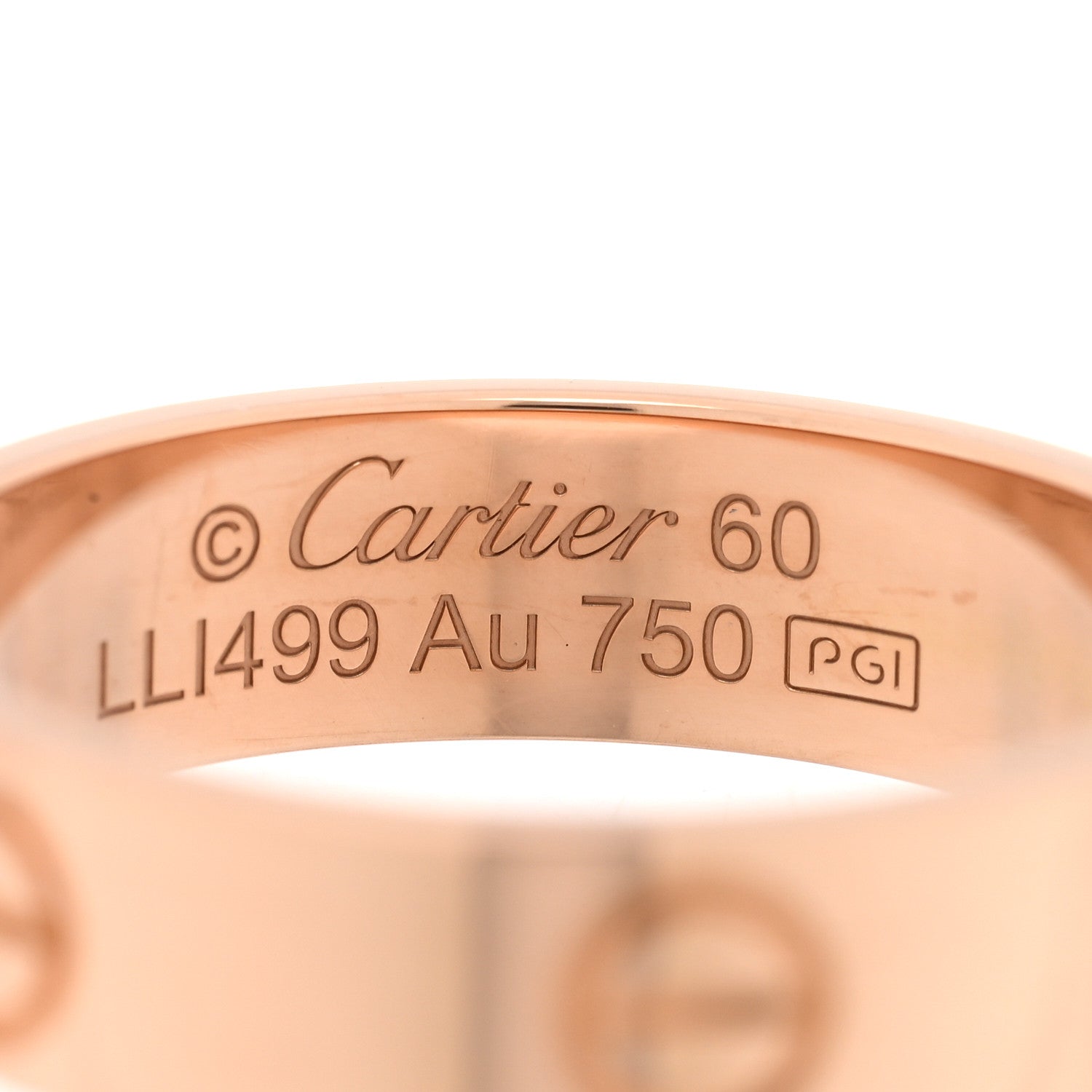 Cartier 18K Pink Gold 5.5mm LOVE Ring 60 9 4 of 5