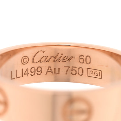 Cartier 18K Pink Gold 5.5mm LOVE Ring 60 9 4 of 5