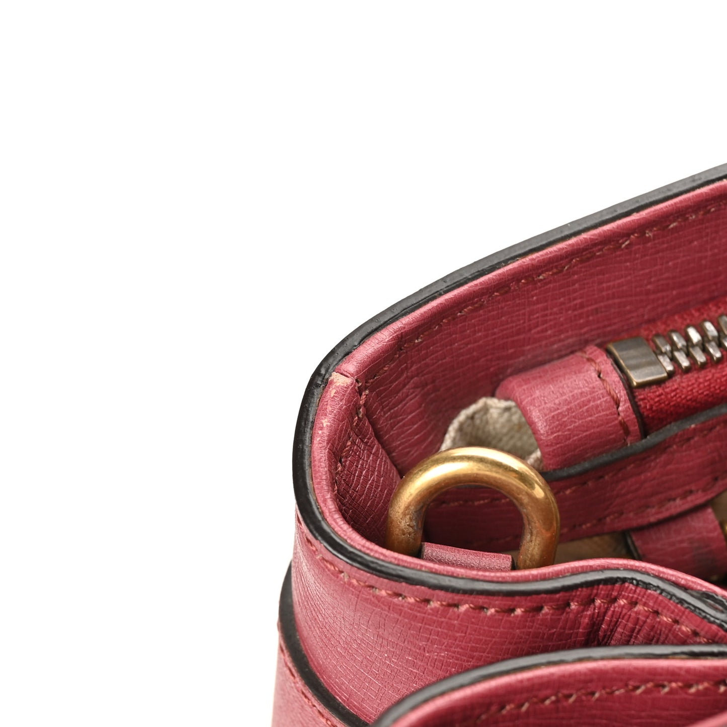 Textured Calfskin Large Bright Bit Tote Pink