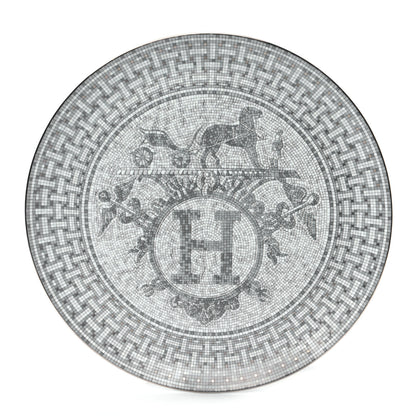 Hermes Porcelain Mosaique au 24 Platine Tart Platter 1 of 5