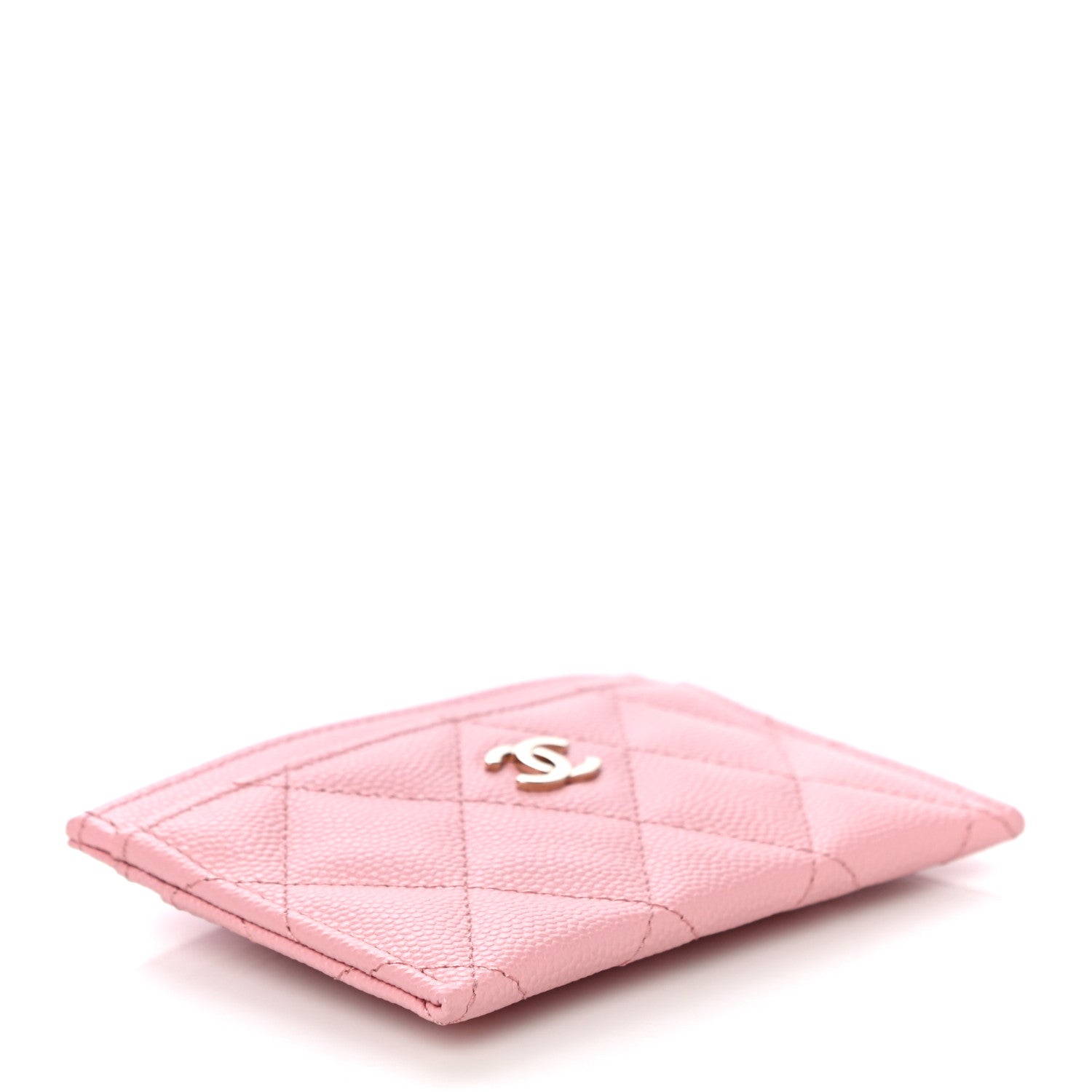 Chanel Caviar Quilted Card Holder Pink 4 of 12