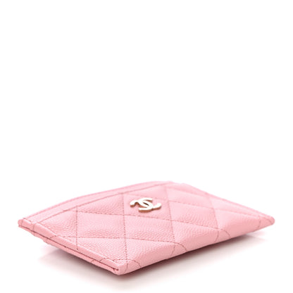 Chanel Caviar Quilted Card Holder Pink 4 of 12