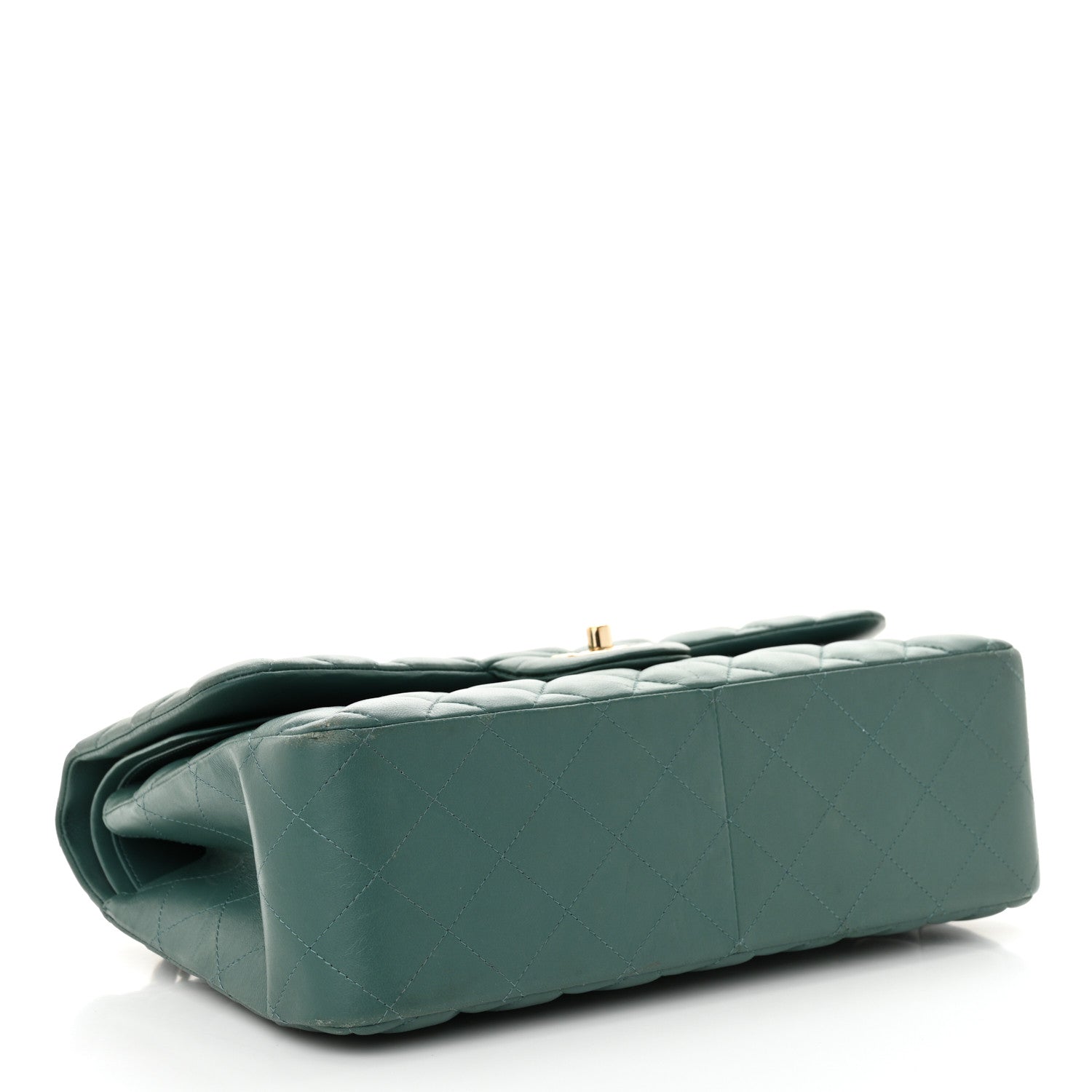 Chanel Lambskin Quilted Jumbo Double Flap Green 4 of 18