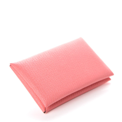 Hermes Chevre Mysore Calvi Card Case Rose Ete 4 of 10