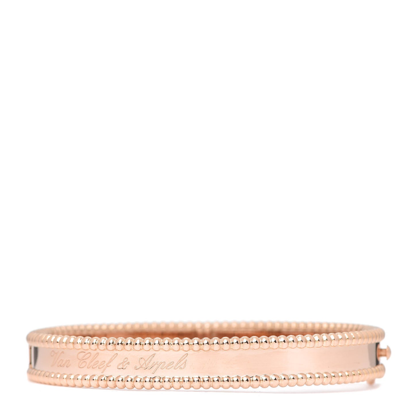 18K Rose Gold Perlee Signature Bangle Bracelet S