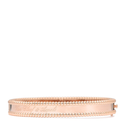 Van Cleef & Arpels 18K Rose Gold Perlee Signature Bangle Bracelet S 3 of 7