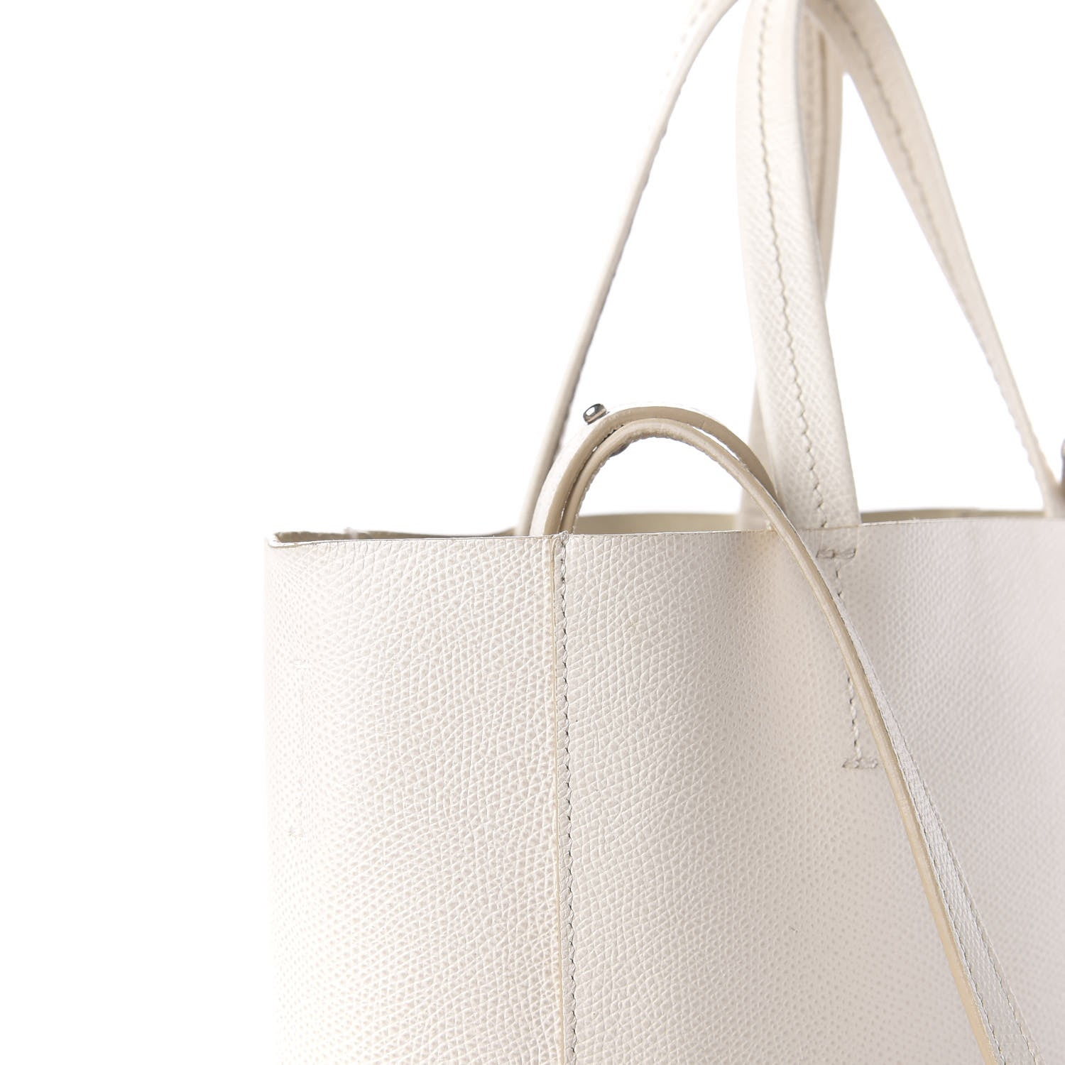 Celine Grained Calfskin Small Vertical Bi-Cabas Cream Black 12 of 12