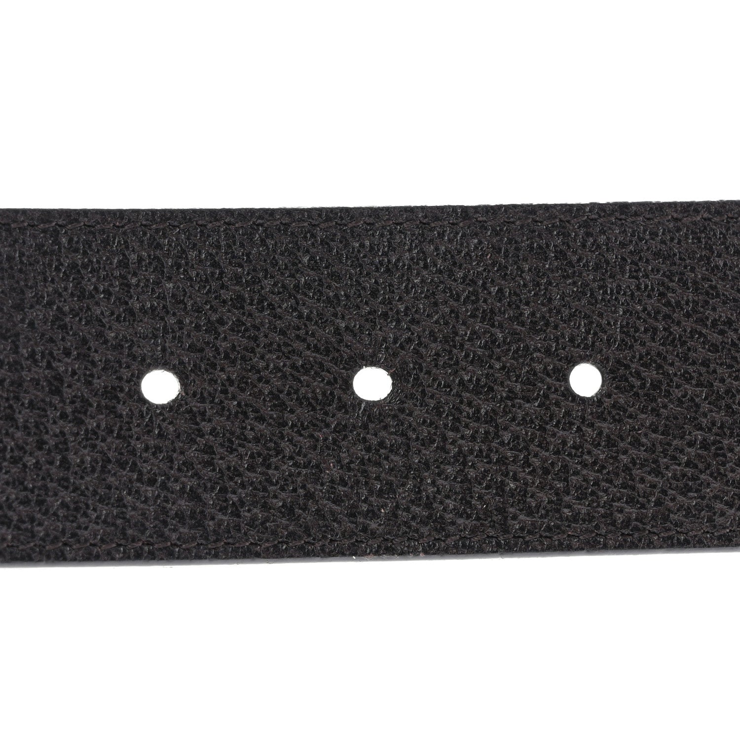 Gucci Textured Dollar Calfskin Double G 40mm Belt 85 34 Dark Cocoa 4 of 6