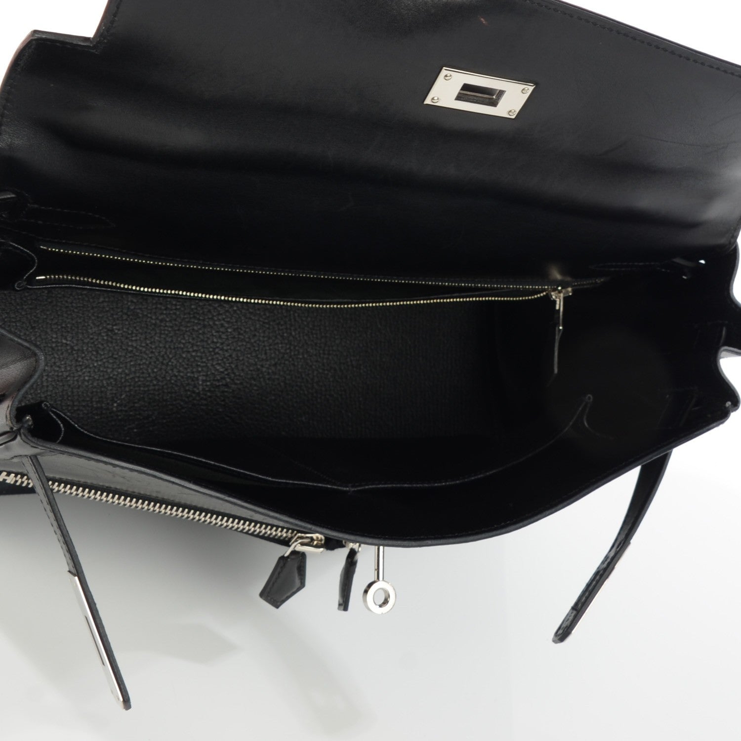 Hermes Box Toile Lakis Kelly 32 Black 8 of 19