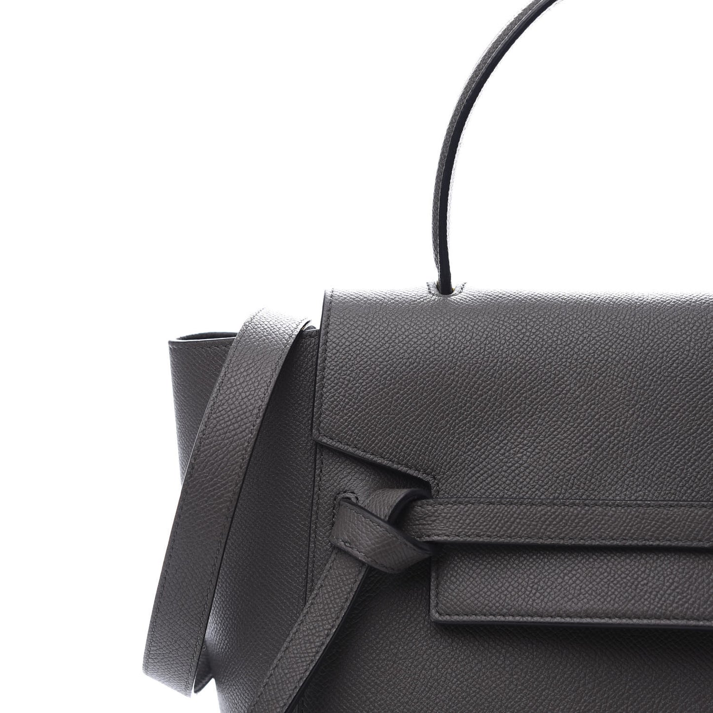 Baby Grained Calfskin Micro Belt Bag Grey