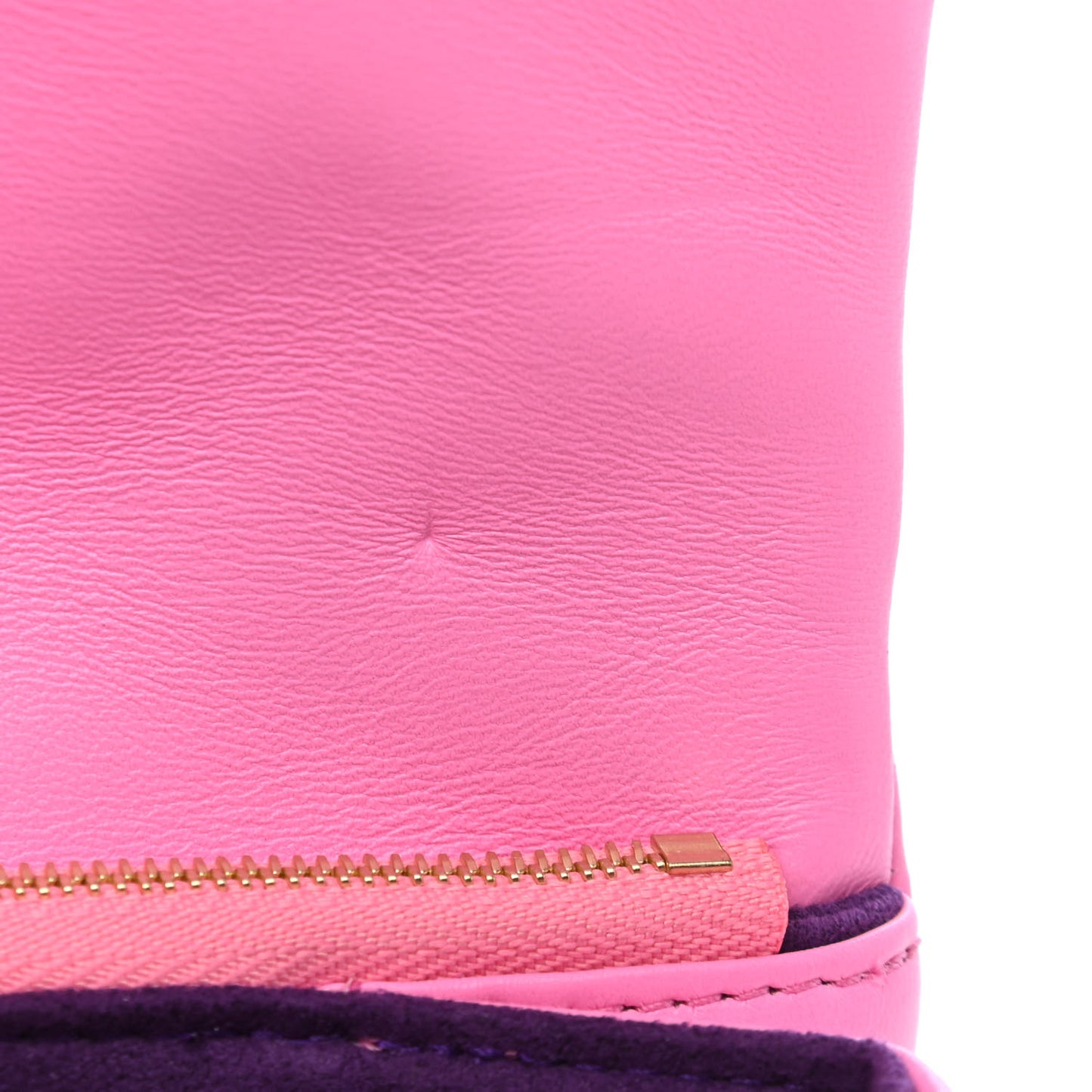 Lambskin Embossed Monogram Vuittamins Pochette Coussin Rose Violet