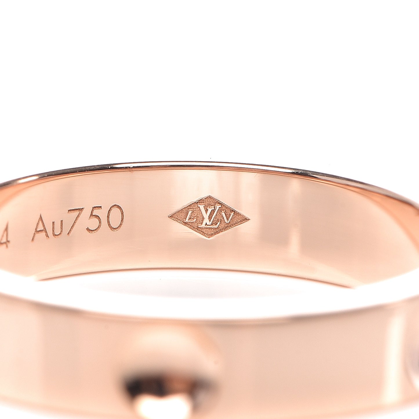18K Pink Gold Diamond Empreinte Band Ring 48 4.5