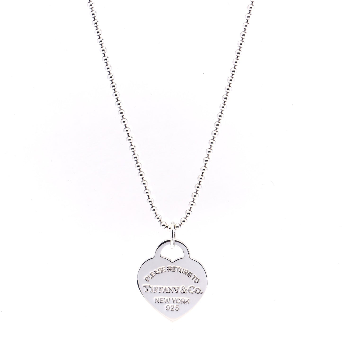 Sterling Silver Long Return to Tiffany Heart Pendant Necklace