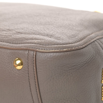 Miu Miu Cervo Front Buckle Satchel Taupe 11 of 15