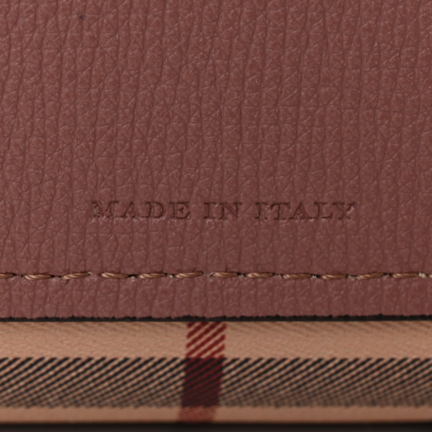 Burberry Grainy Calfskin Haymarket Check Medium Reversible Tote Dusty Pink 9 of 16