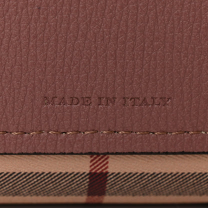 Burberry Grainy Calfskin Haymarket Check Medium Reversible Tote Dusty Pink 9 of 16