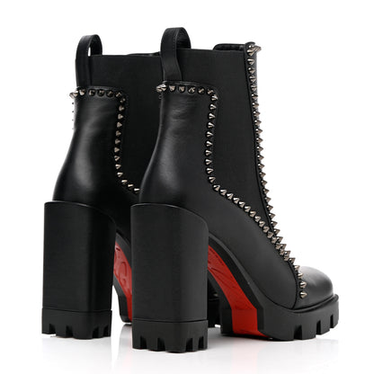 Christian Louboutin Nappa Out Line Spike Lug 100 Boots 37.5 Black 4 of 16