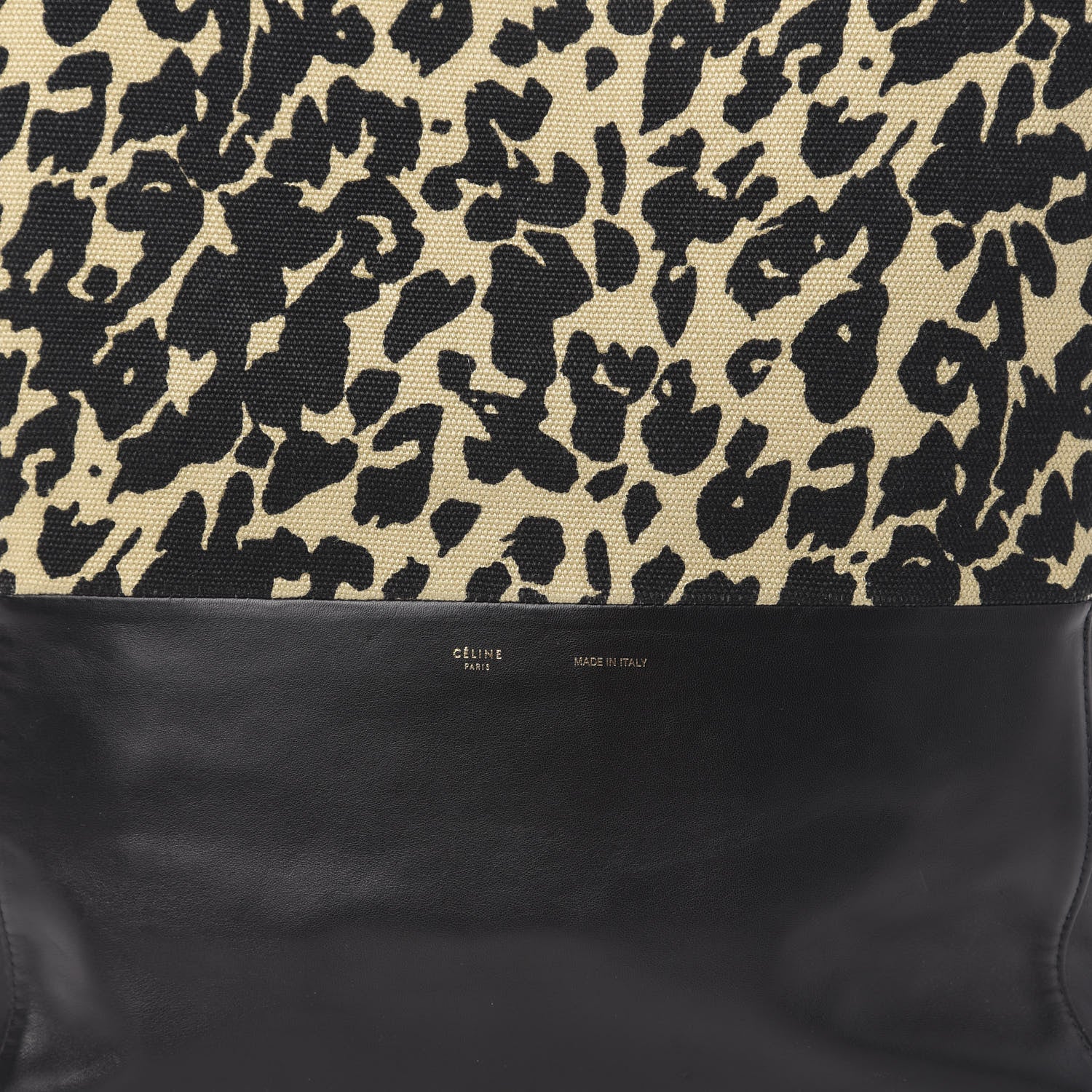 Celine Lambskin Jute Leopard Bi-Cabas Black 12 of 12