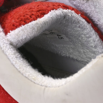 Chanel Tweed Suede Felt CC Sneakers 45 Red 9 of 10